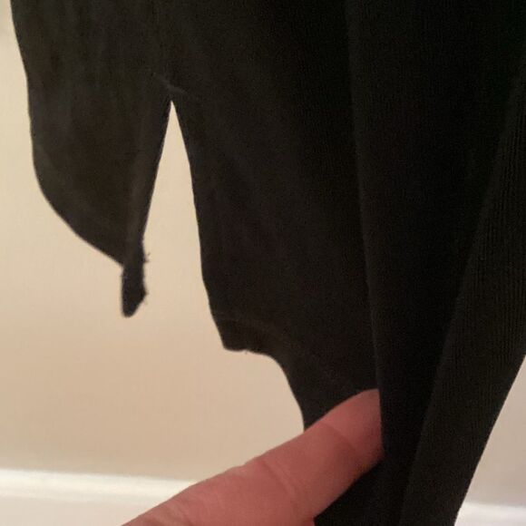 CHICO'S TRAVELERS MED VTG 90S BLACK FULL SNAP FRONT COLLARED LONG SLEEVE BLOUSE - Picture 6 of 7